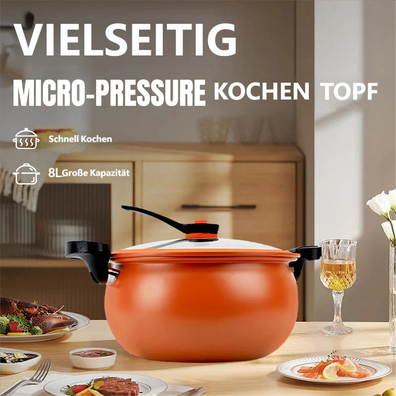 ✨ Multifunktionaler Schnellkochtopf mit großem Fassungsvermögen und Antihaftbeschichtung – 10-in-1-Technologie mit 8 Druckstufen für gesundes und schnelles Kochen 🍲⚡