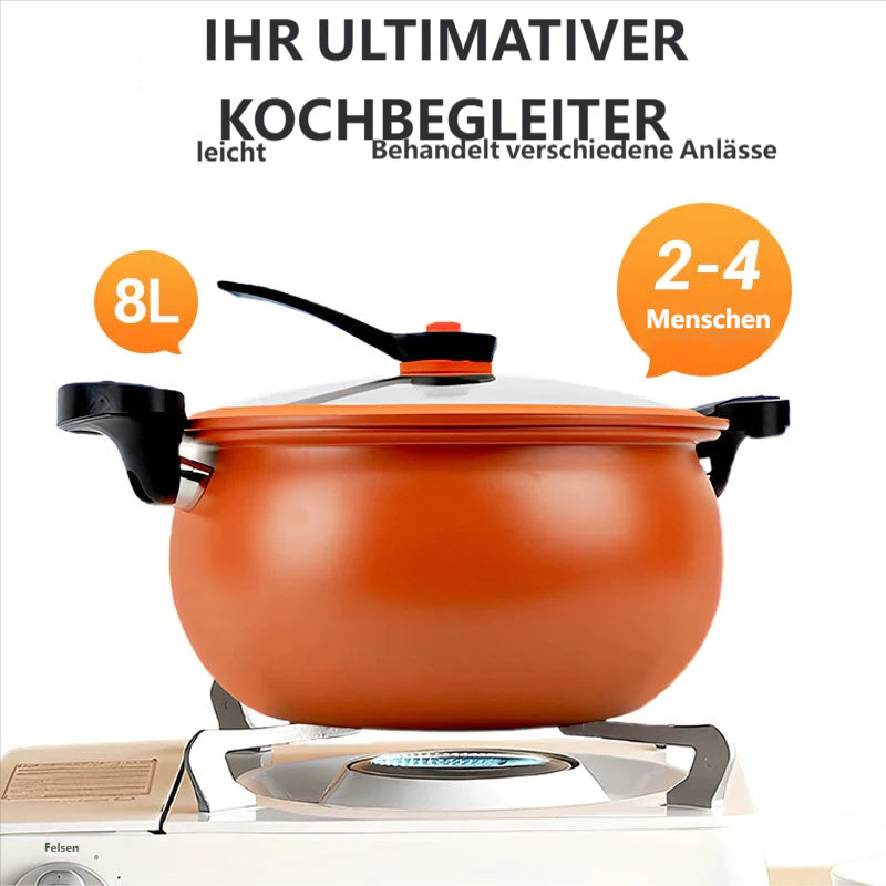 ✨ Multifunktionaler Schnellkochtopf mit großem Fassungsvermögen und Antihaftbeschichtung – 10-in-1-Technologie mit 8 Druckstufen für gesundes und schnelles Kochen 🍲⚡