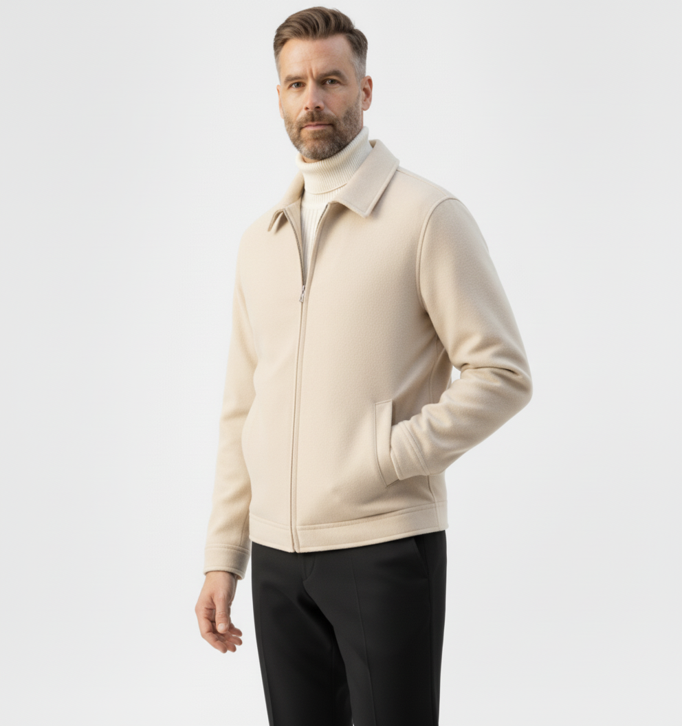 Wool Blend Zip-Up Jacket – Alter Ego
