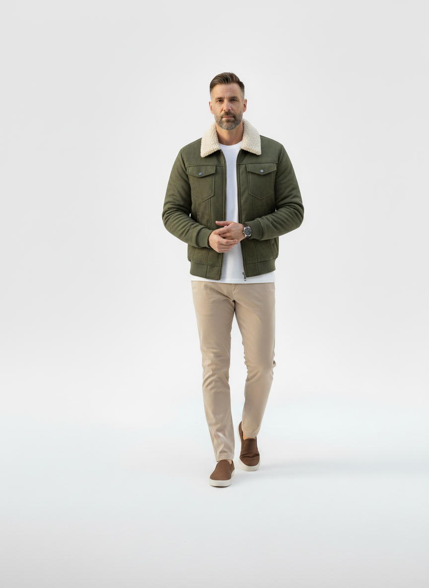 Belford Faux Suede Sherpa Jacket – Alter Ego