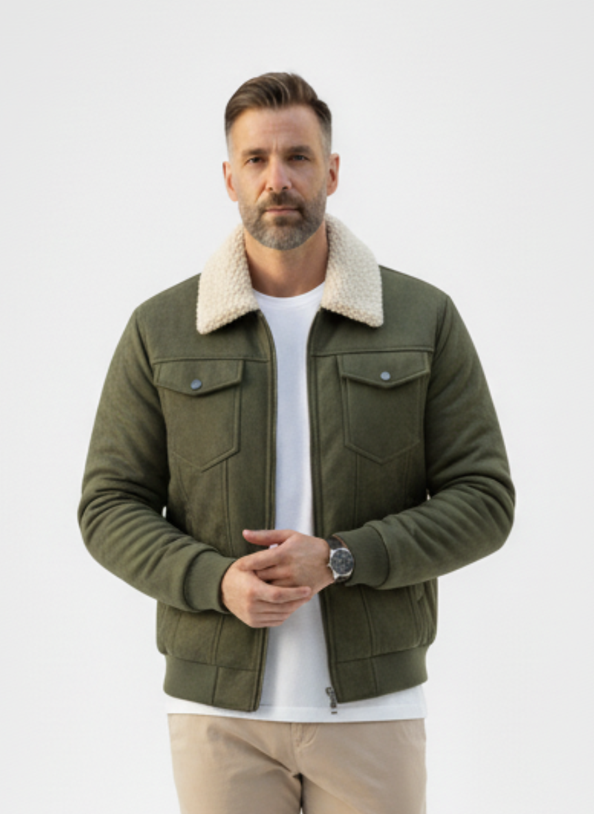Belford Faux Suede Sherpa Jacket – Alter Ego
