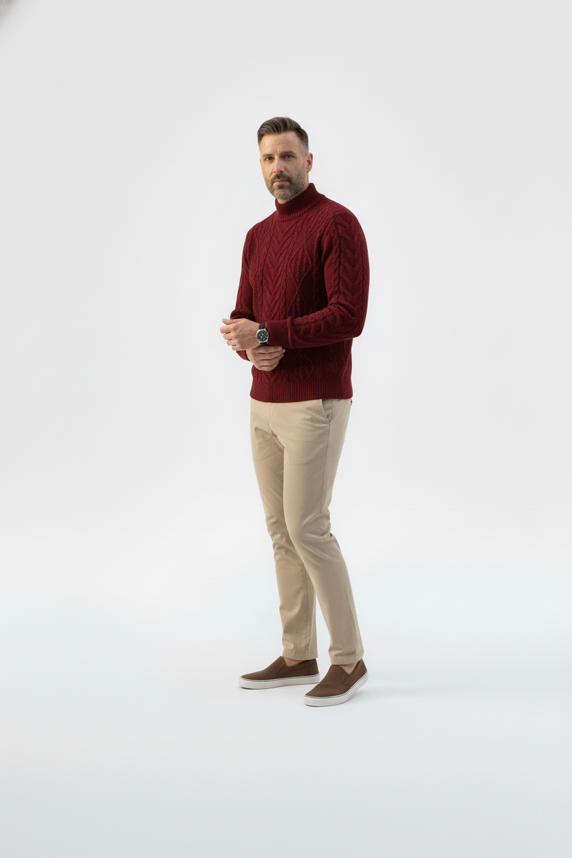 Cable Knit Crew Neck Pullover – Alter Ego