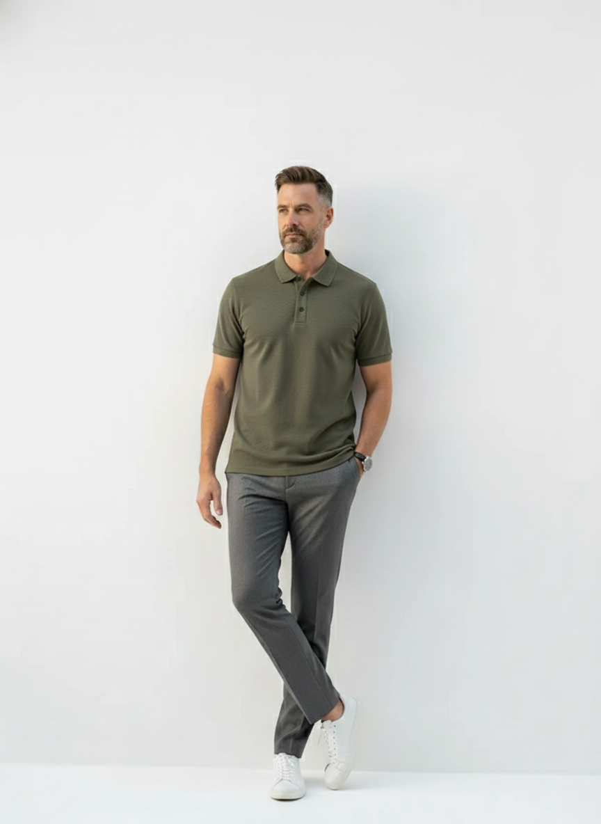 Lakeside Textured Golf Polo – Alter Ego