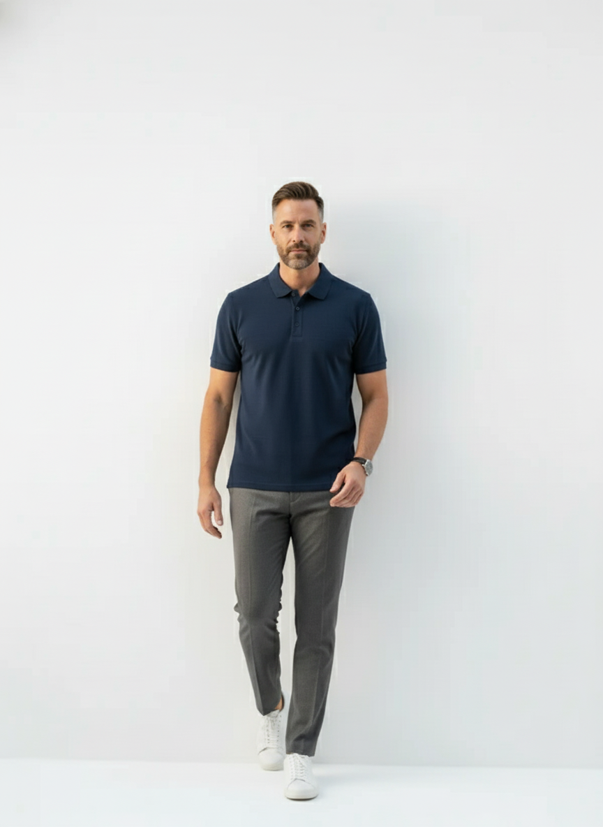 Lakeside Textured Golf Polo – Alter Ego