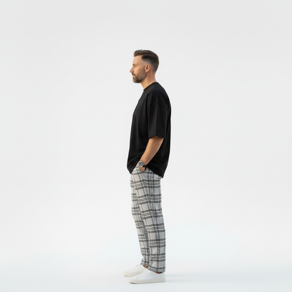 Plaid Drawstring Trousers – Alter Ego