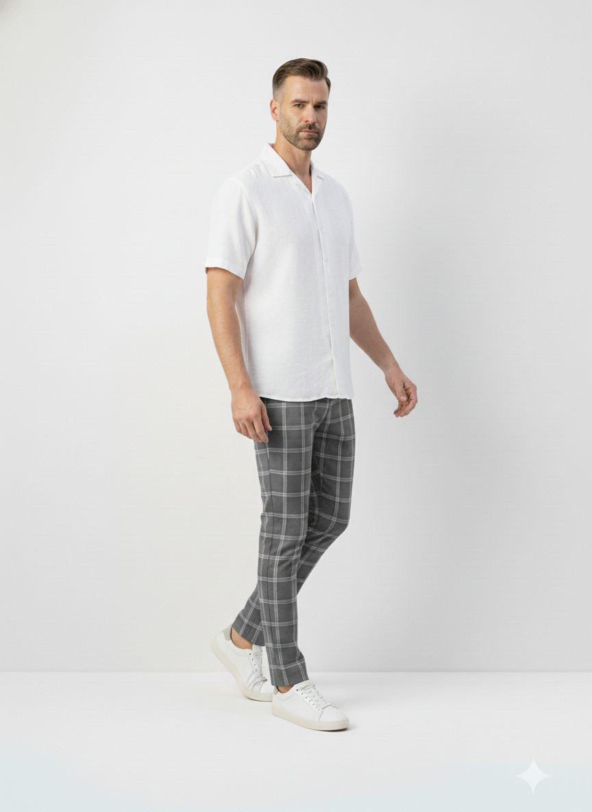 Plaid Slim-Fit Suit Pants – Alter Ego