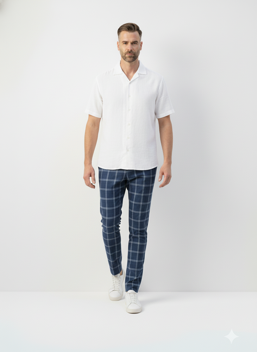 Plaid Slim-Fit Suit Pants – Alter Ego