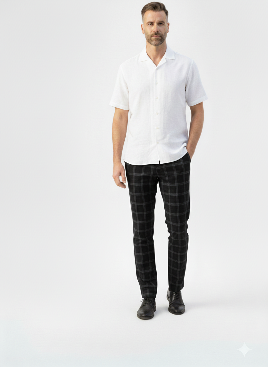 Plaid Slim-Fit Suit Pants – Alter Ego