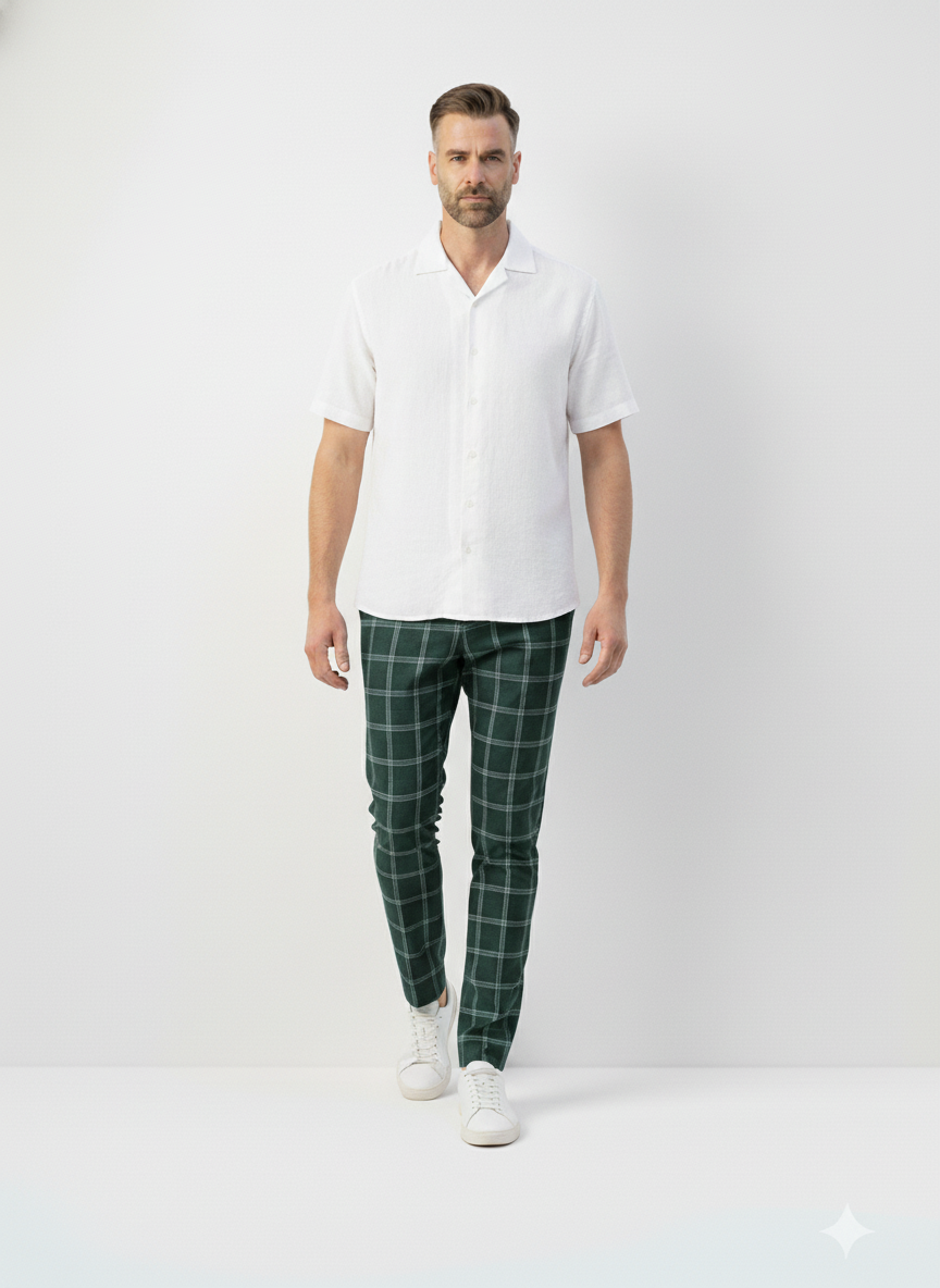 Plaid Slim-Fit Suit Pants – Alter Ego
