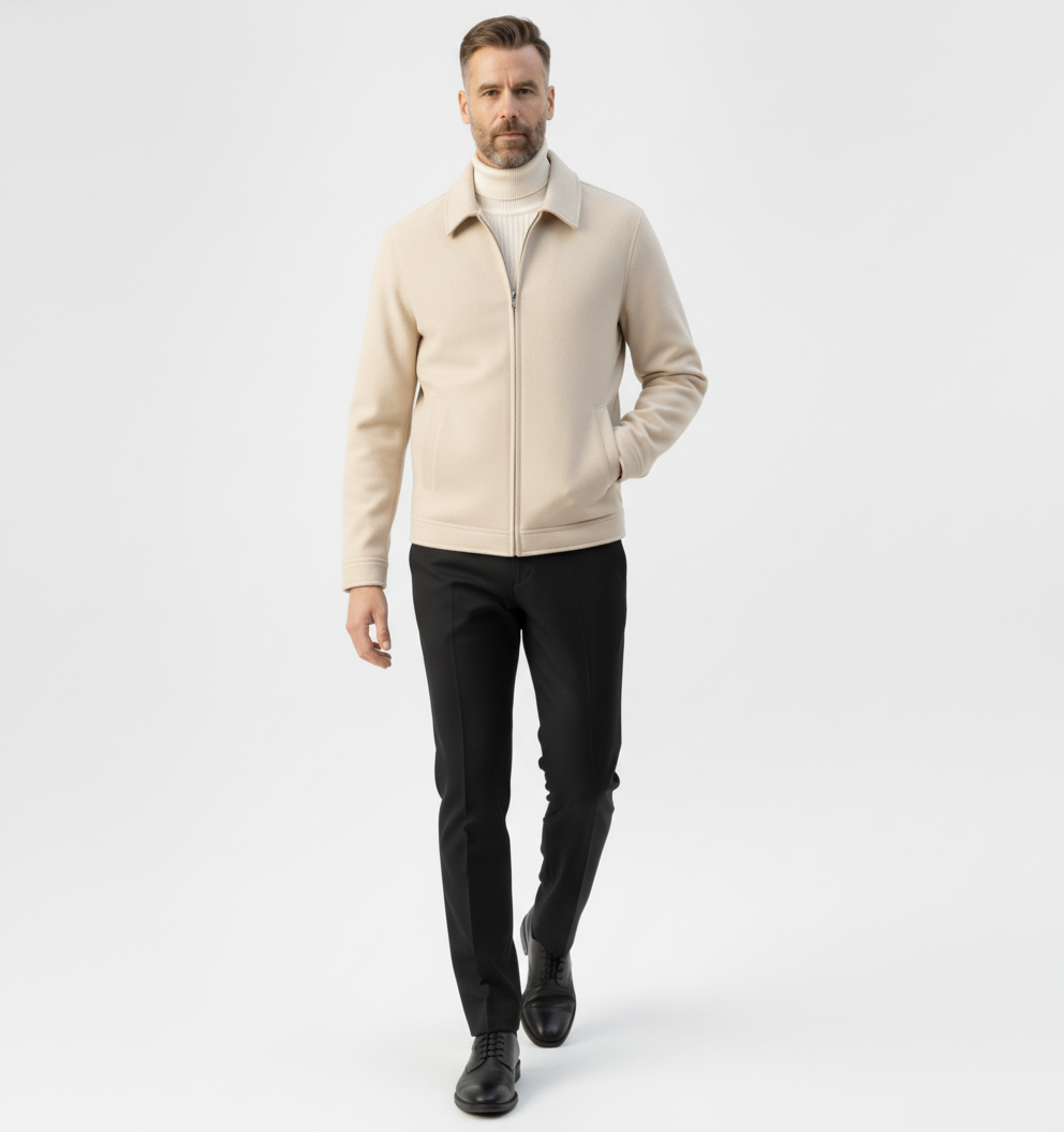 Wool Blend Zip-Up Jacket – Alter Ego