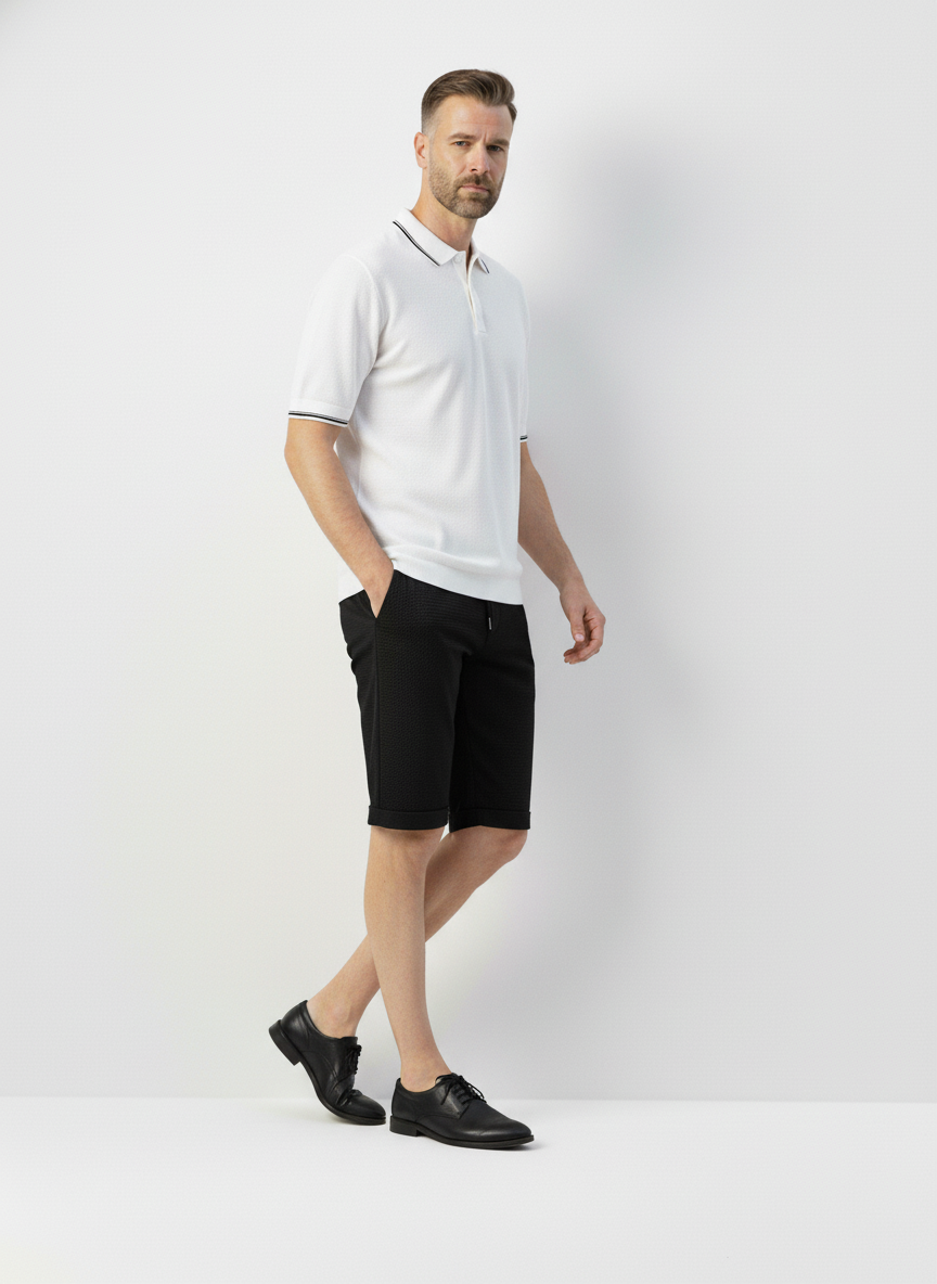 Striped Commute Polo Shirt – Alter Ego