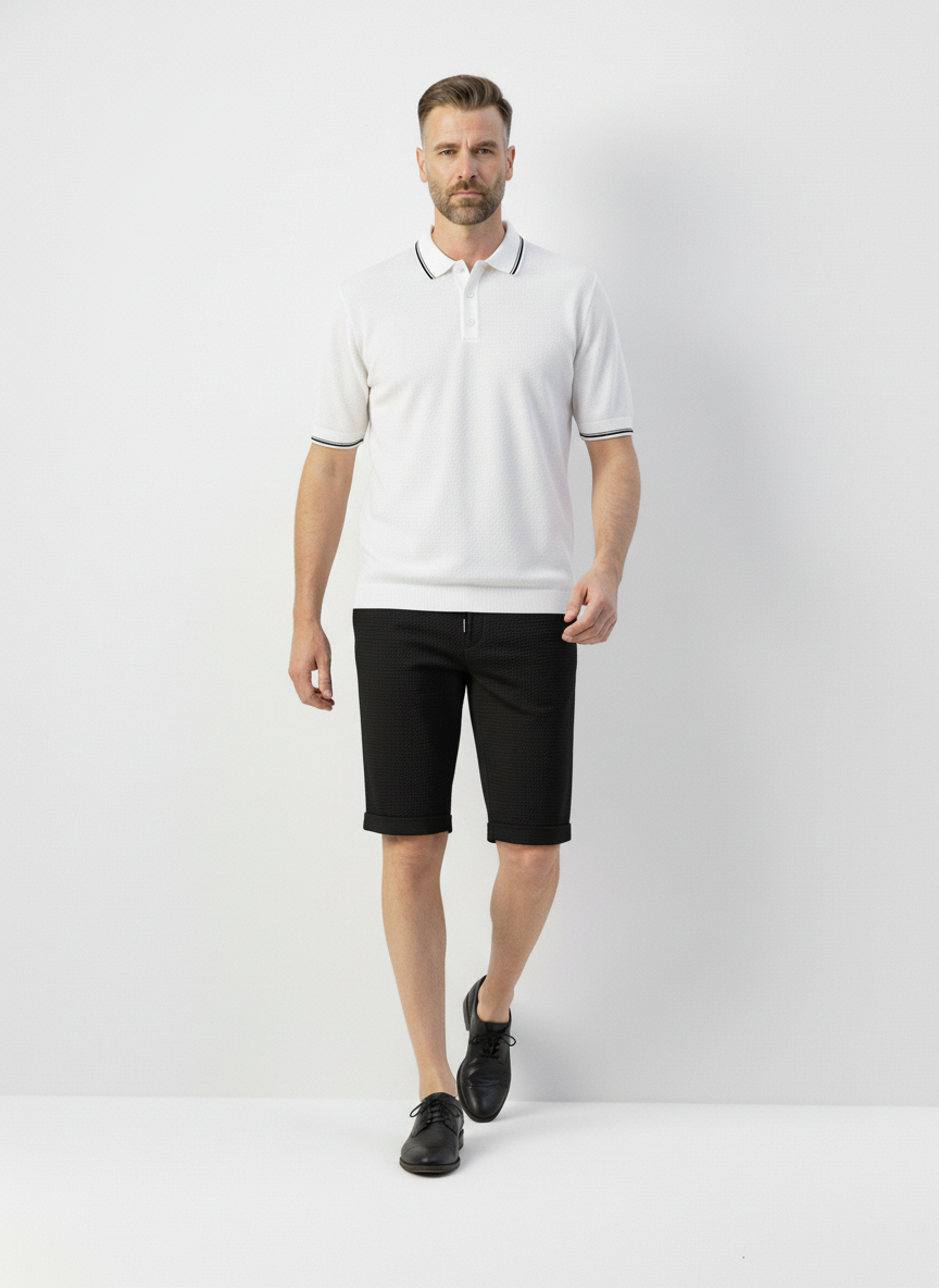 Striped Commute Polo Shirt – Alter Ego