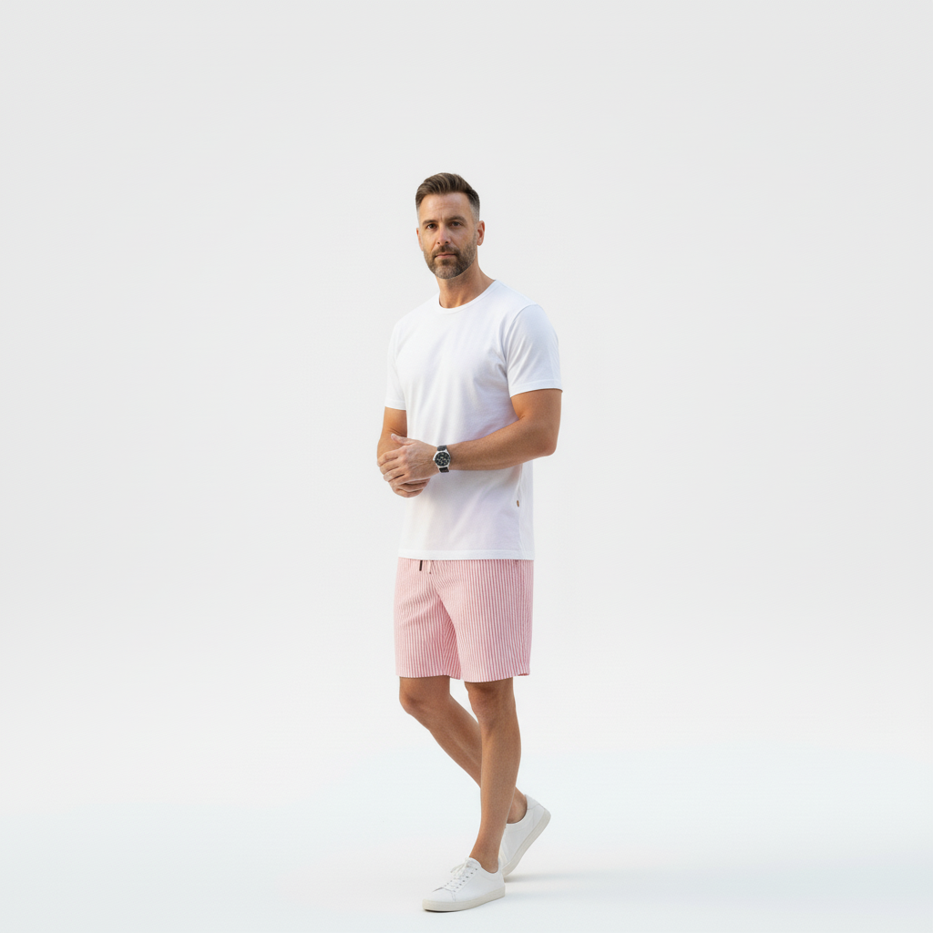 Vertical Striped Drawstring Swim Trunks – Alter Ego