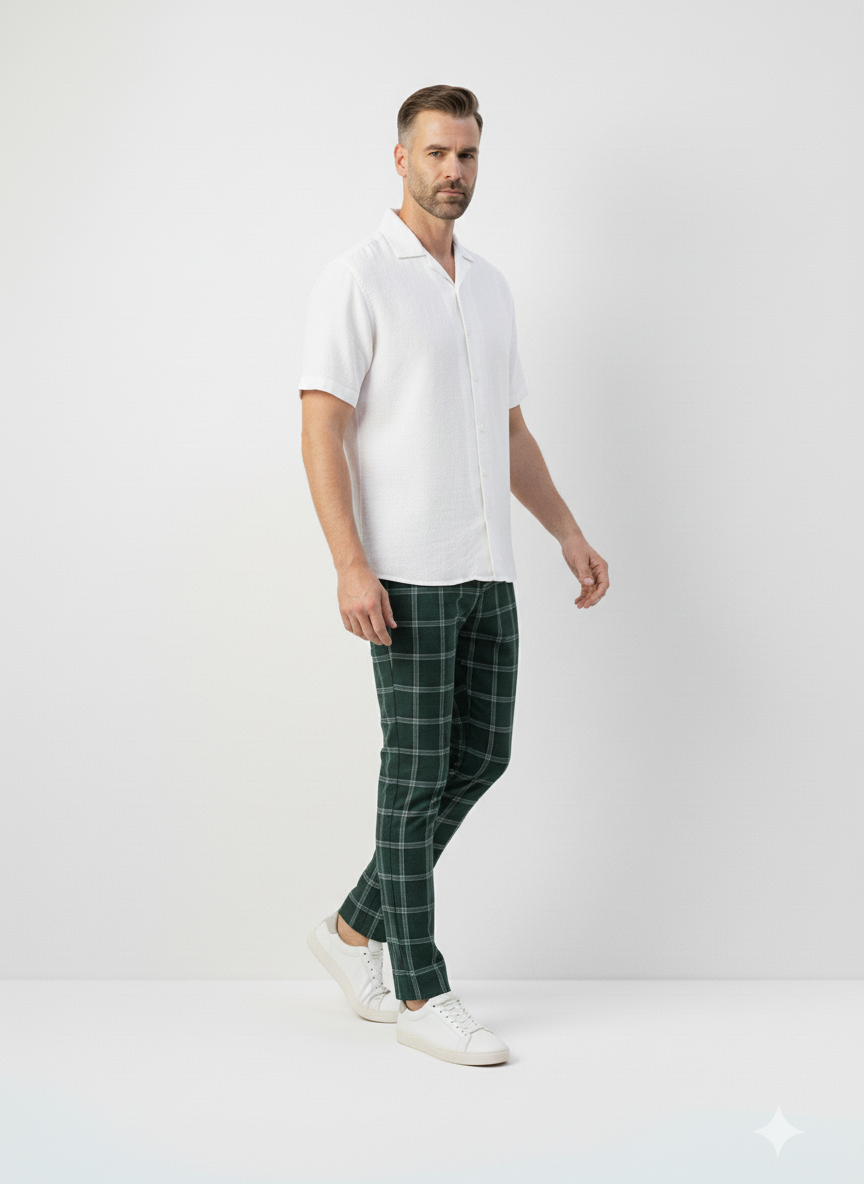 Plaid Slim-Fit Suit Pants – Alter Ego
