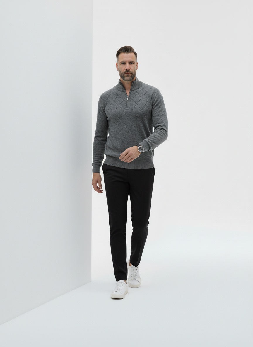 Lightweight Half-Zip Knit Sweater – Alter Ego