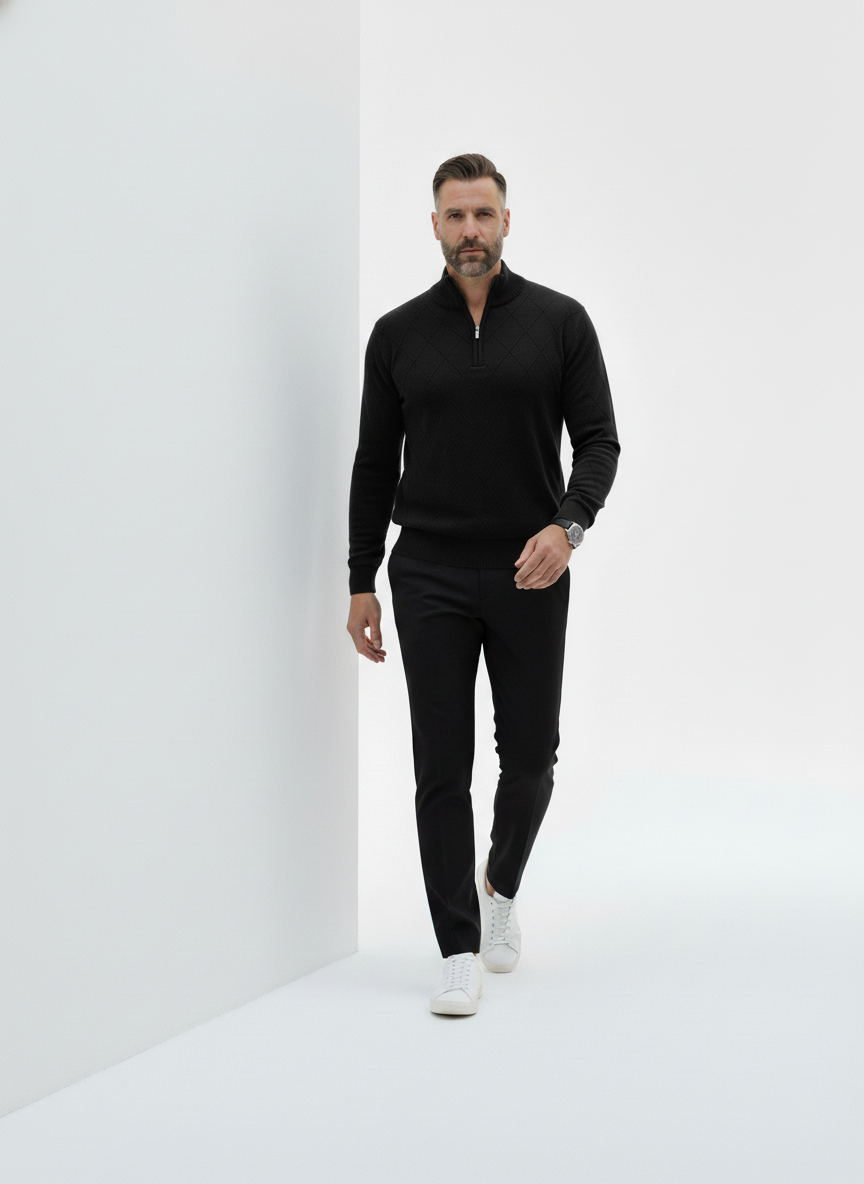 Lightweight Half-Zip Knit Sweater – Alter Ego