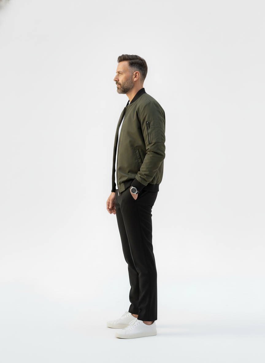 Contrast Zip Baseball Jacket – Alter Ego