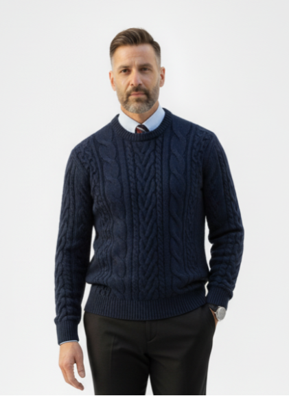 Drop Shoulder Cable Knit Sweater – Caspian's