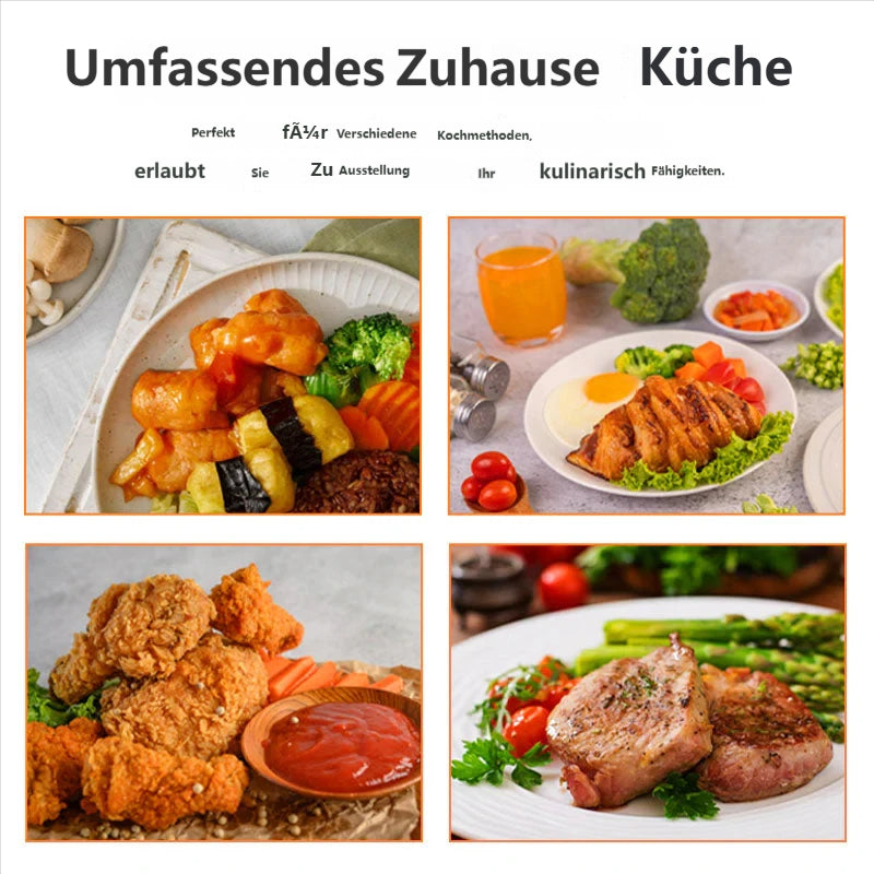 ✨ Multifunktionaler Schnellkochtopf mit großem Fassungsvermögen und Antihaftbeschichtung – 10-in-1-Technologie mit 8 Druckstufen für gesundes und schnelles Kochen 🍲⚡