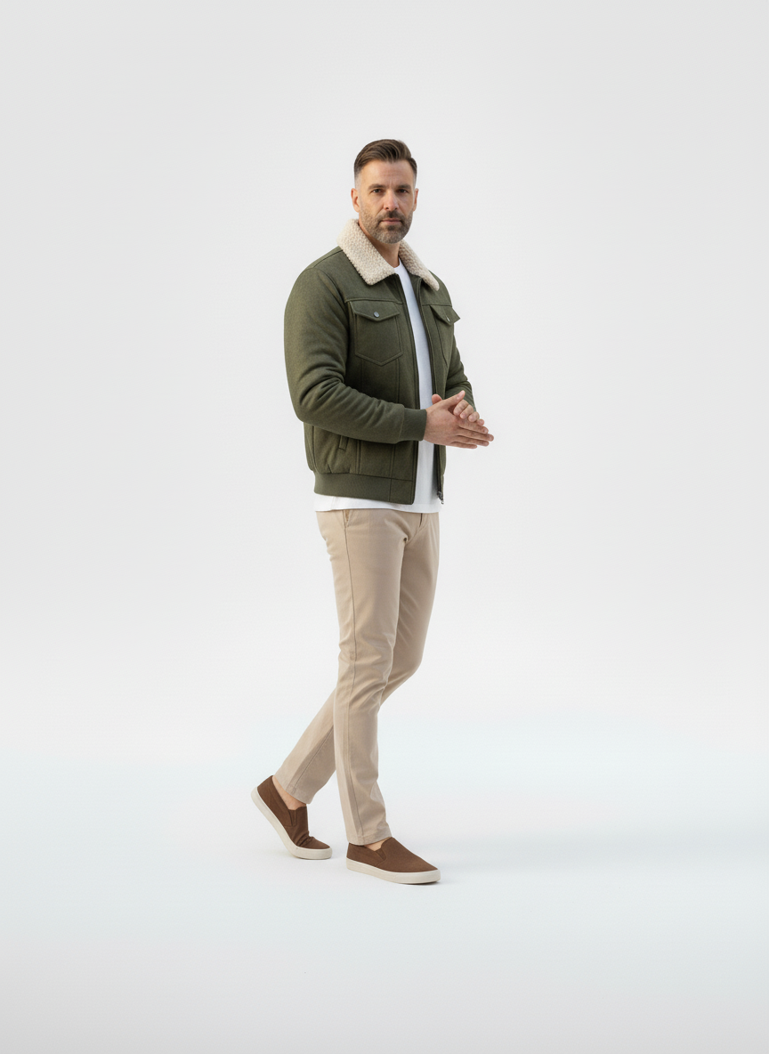 Belford Faux Suede Sherpa Jacket – Caspian's