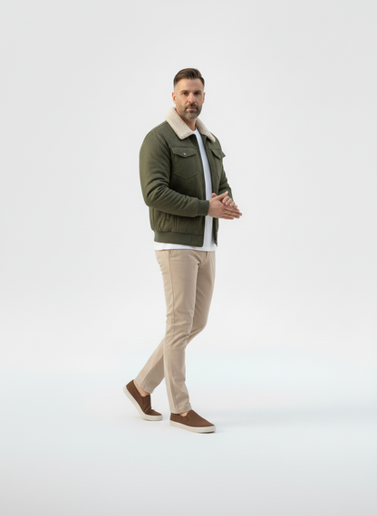 Belford Faux Suede Sherpa Jacket – Caspian's