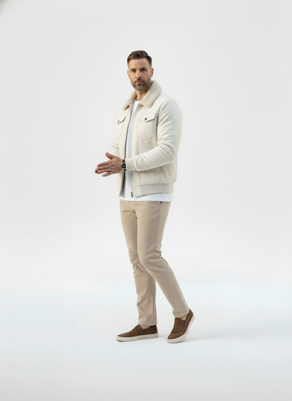 Belford Faux Suede Sherpa Jacket – Caspian's