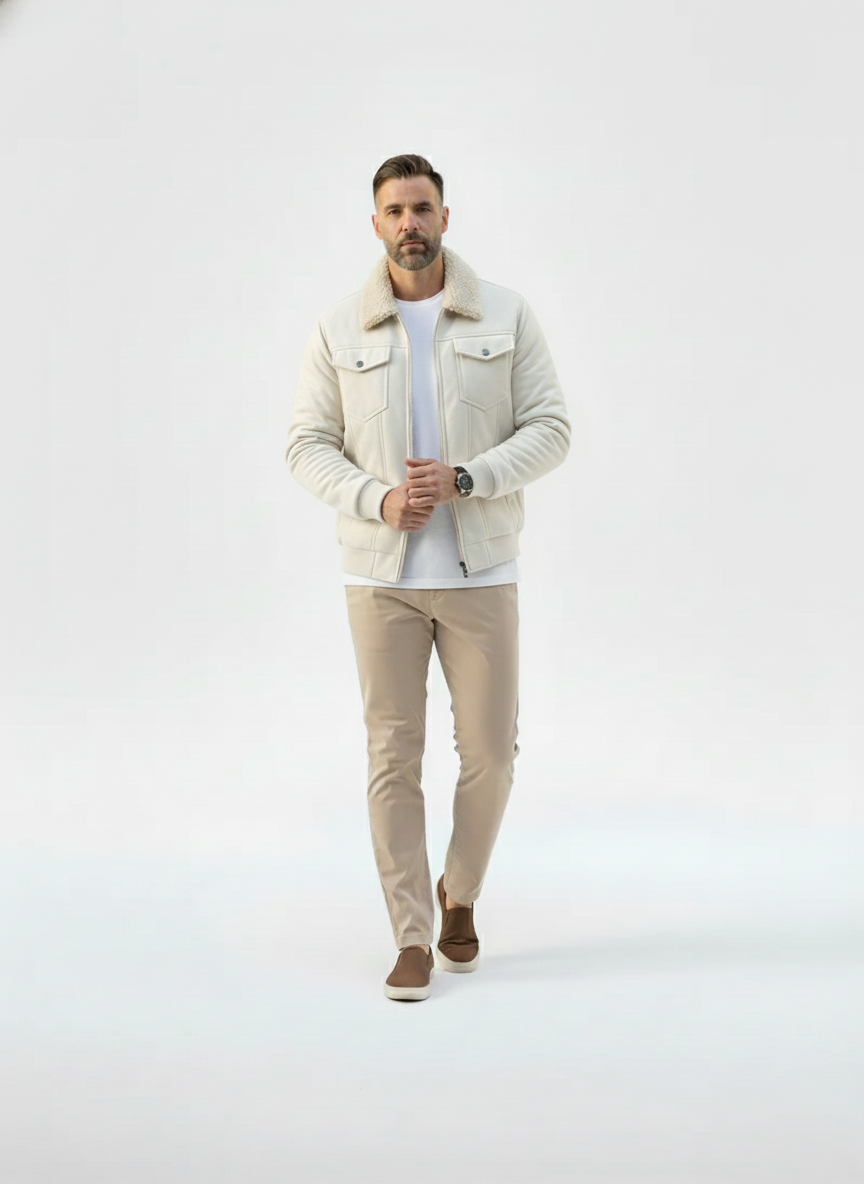 Belford Faux Suede Sherpa Jacket – Alter Ego