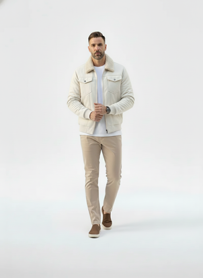 Belford Faux Suede Sherpa Jacket – Caspian's