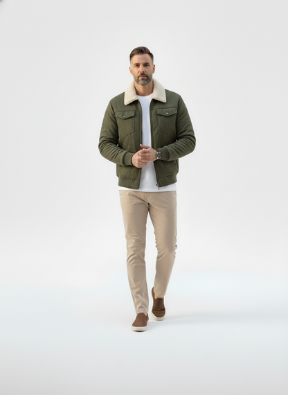 Belford Faux Suede Sherpa Jacket – Caspian's