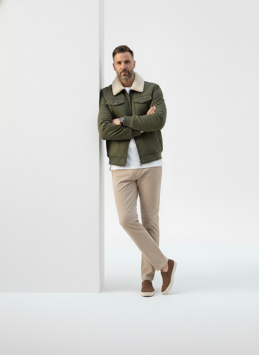 Belford Faux Suede Sherpa Jacket – Caspian's