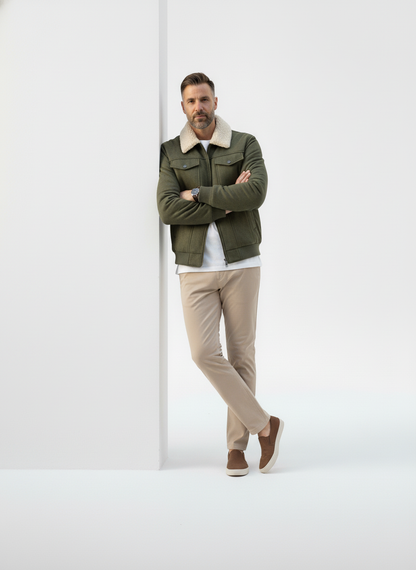 Belford Faux Suede Sherpa Jacket – Caspian's