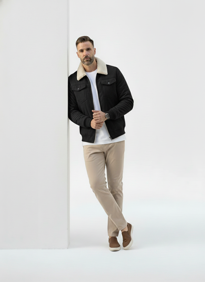 Belford Faux Suede Sherpa Jacket – Caspian's