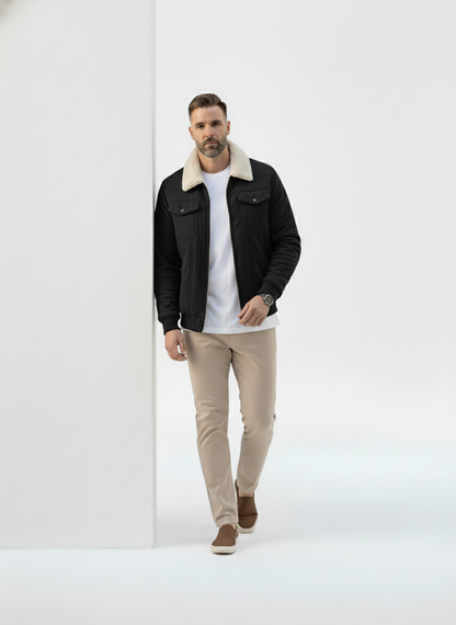 Belford Faux Suede Sherpa Jacket – Caspian's
