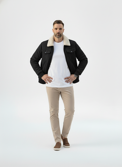 Belford Faux Suede Sherpa Jacket – Caspian's