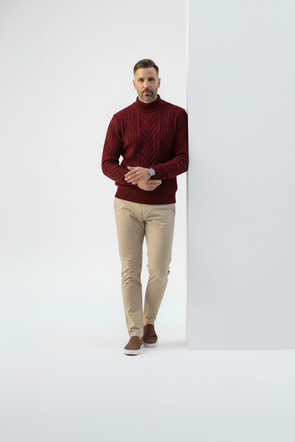 Cable Knit Crew Neck Pullover – Caspian's