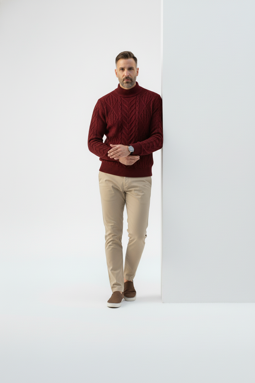 Cable Knit Crew Neck Pullover – Alter Ego