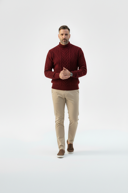 Cable Knit Crew Neck Pullover – Caspian's