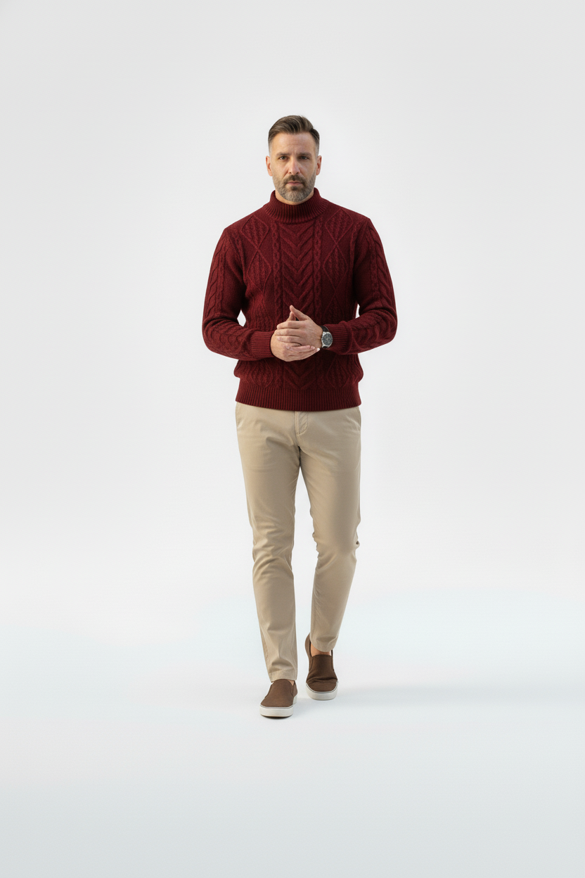 Cable Knit Crew Neck Pullover – Alter Ego