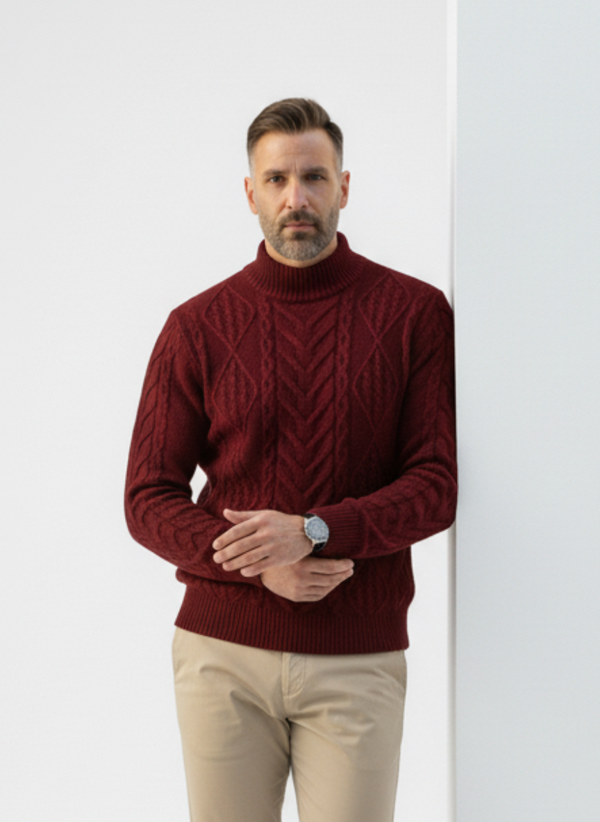 Cable Knit Crew Neck Pullover – Caspian's