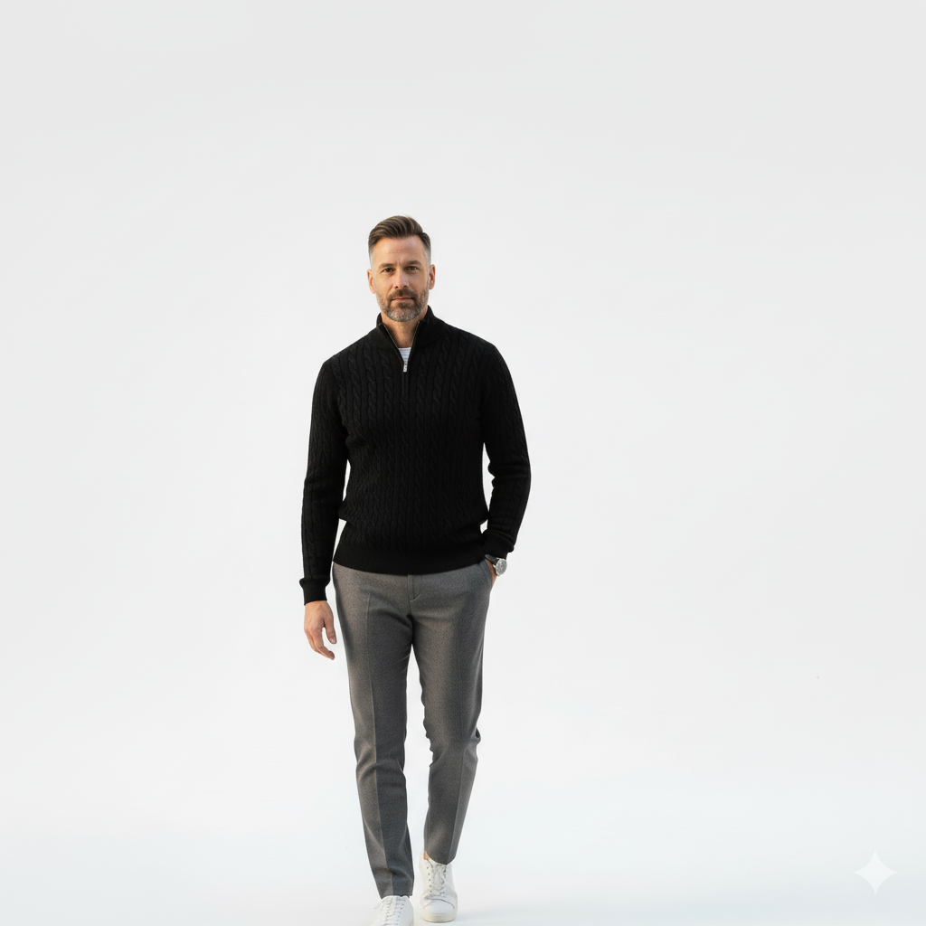 Belgrave Front-Zip Knit Pullover – Caspian's