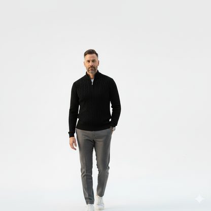 Belgrave Front-Zip Knit Pullover – Caspian's