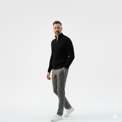 Belgrave Front-Zip Knit Pullover – Caspian's