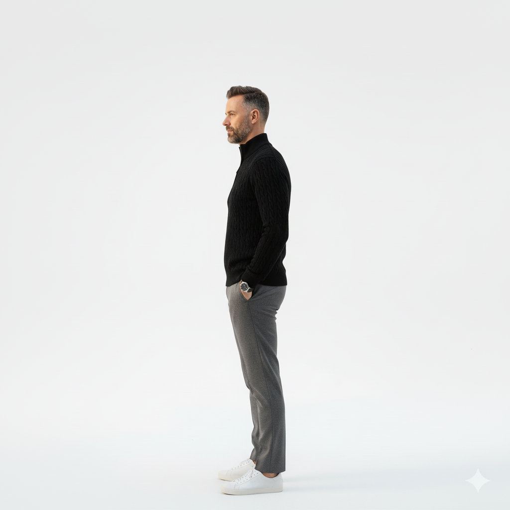 Belgrave Front-Zip Knit Pullover – Caspian's