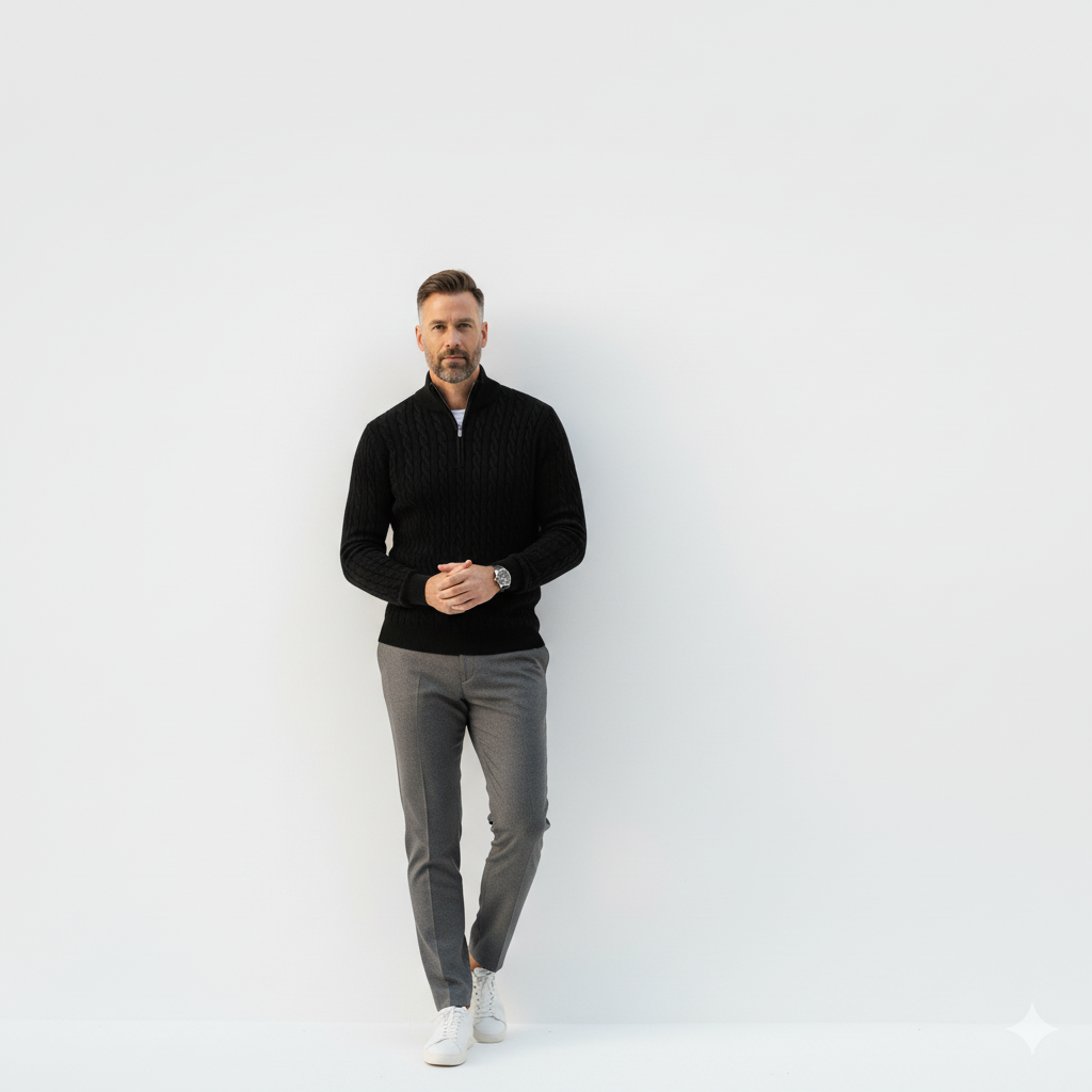 Belgrave Front-Zip Knit Pullover – Caspian's