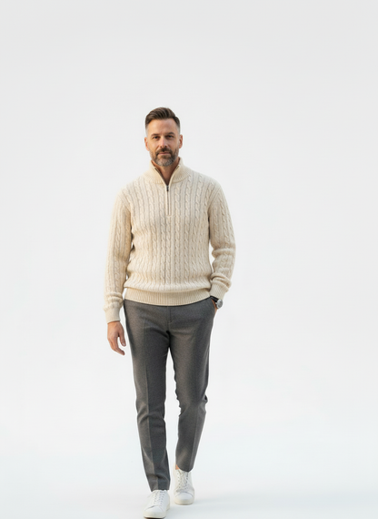Belgrave Front-Zip Knit Pullover – Caspian's