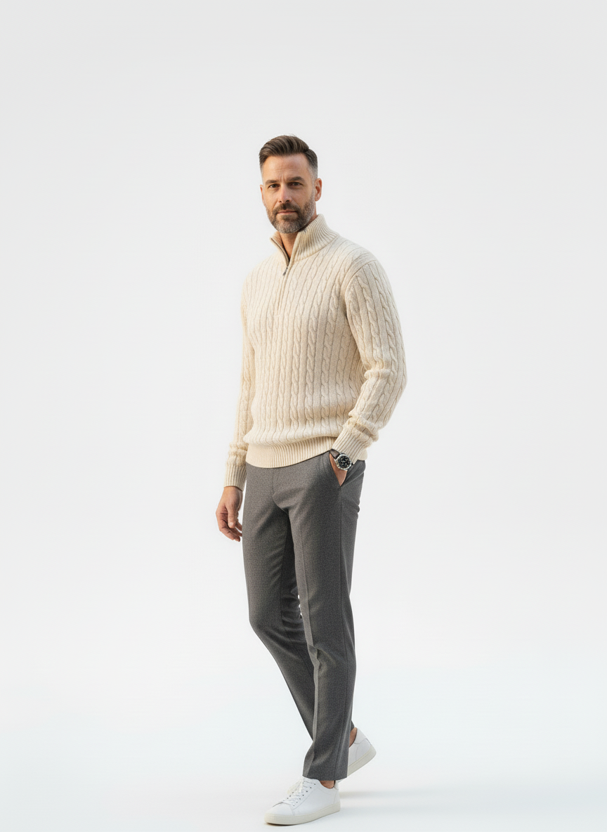 Front Zip Knit Pullover – Alter Ego