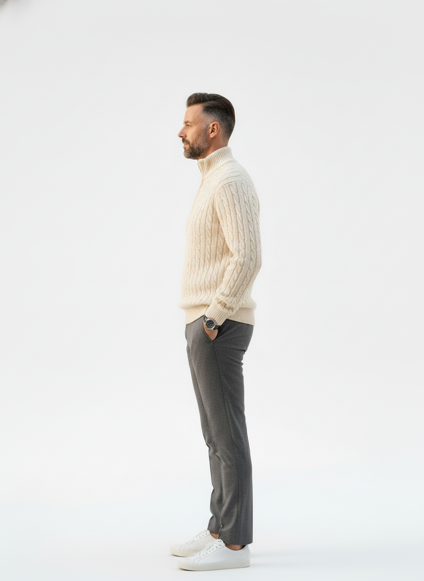 Belgrave Front-Zip Knit Pullover – Caspian's