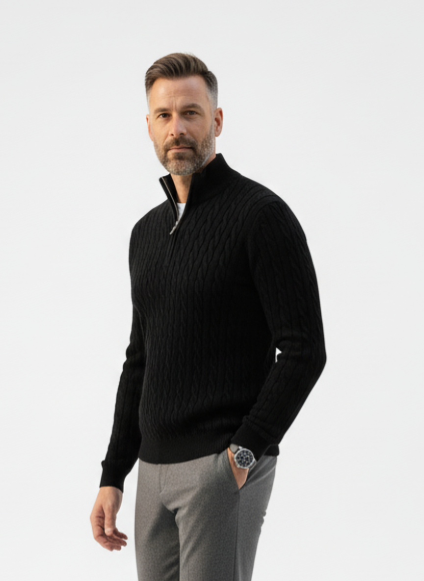 Front Zip Knit Pullover – Alter Ego