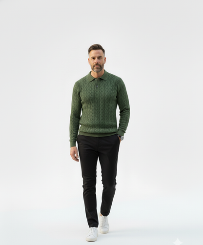 Mayfair Buttoned Knit Polo – Caspian's