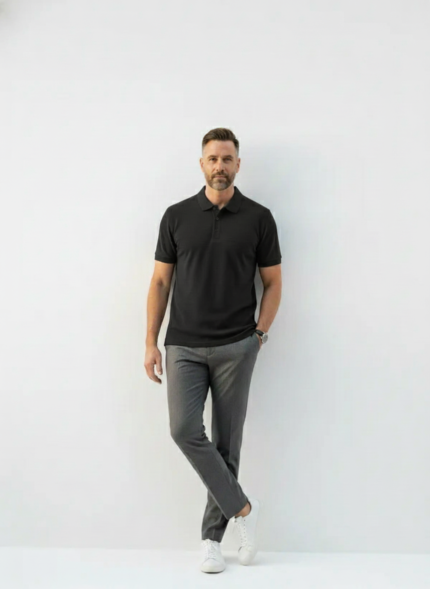 Lakeside Textured Golf Polo – Alter Ego